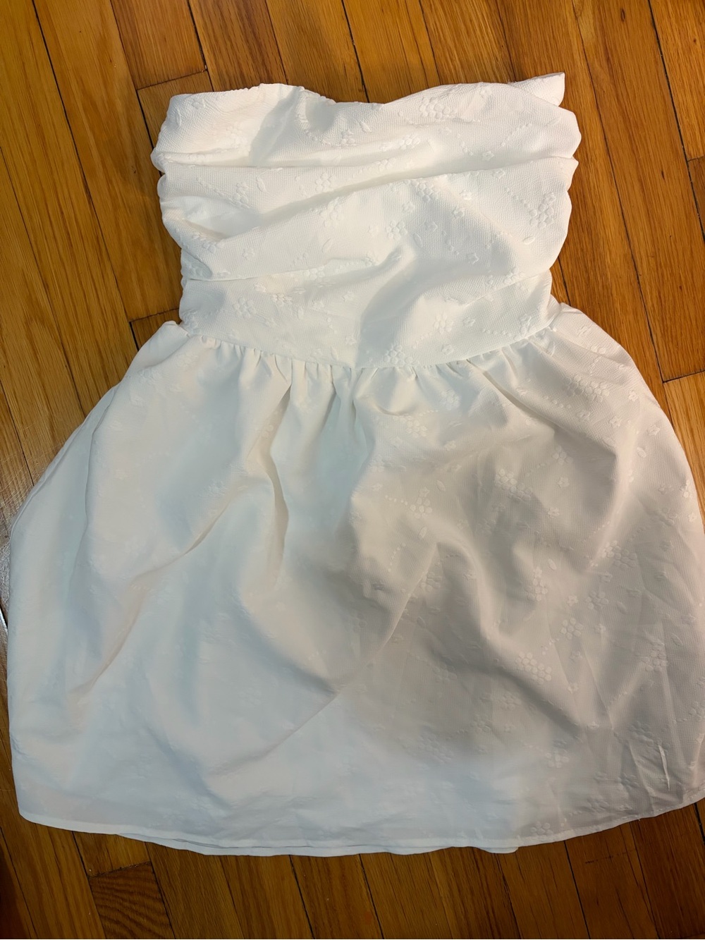 Amazon White Strapless Mini Dress
